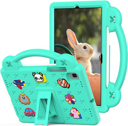 Detské puzdro pre Samsung Galaxy Tab S6 Lite 10.4 2020/2022 / Tab A7 2020 T500 / T505 / Tab S6 T860/T865, Cute Patterns, so stojanom, zelený