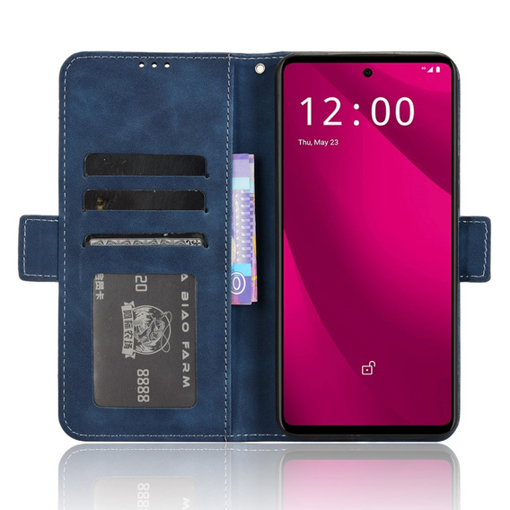 Klapkové puzdro pre T Phone 2 Pro 5G, Card Slot, tmavomodré