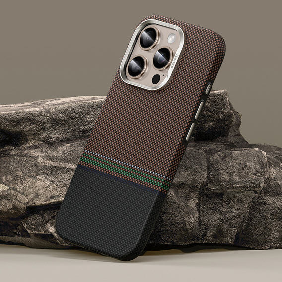 BENKS Kevlarové puzdro Magnetic Armor Pro Prestige 600D Y065 pre MagSafe s aktívnym tlačidlom pre iPhone 16 Pro