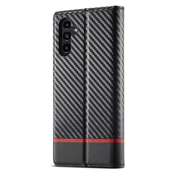 Flipové puzdro pre Samsung Galaxy S25, Carbon LC.IMEEKE, čierne