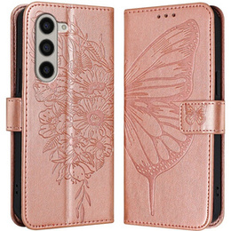 Klapkové puzdro pre Samsung Galaxy Z Fold6 5G, Butterfly, ružové rose gold