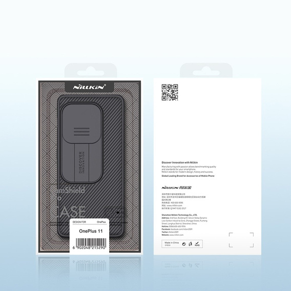 Puzdro pre OnePlus 11 5G, pancierované Nillkin, CamShield Pro, čierne