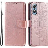 Klapkové puzdro pre Oppo A17, Mandala, ružové rose gold