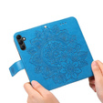 Klapkové puzdro pre Samsung Galaxy A14 4G/5G, Mandala Flower, modré