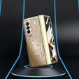 Puzdro pre Samsung Galaxy Z Fold 5 5G, Mechanical Legend, zlaté