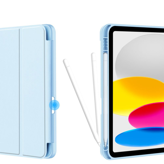 Puzdro pre iPad 10.9 2022 10 Gen, Smart Pencil, so slotom na stylus, modré