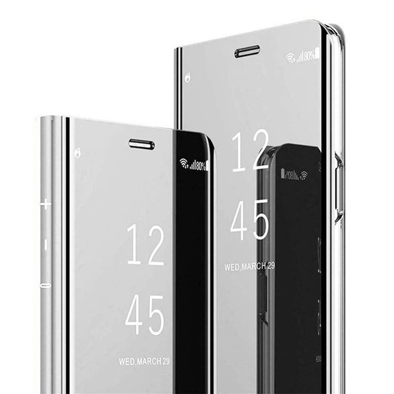 Obal na mobil pre Samsung Galaxy A22 5G, Clear View, strieborné