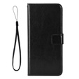 Klapkové puzdro pre Infinix Hot 50 4G, Crazy Horse Wallet, čierne