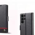 Klapkové puzdro pre Samsung Galaxy S23 Ultra, Carbon LC.IMEEKE, čierne