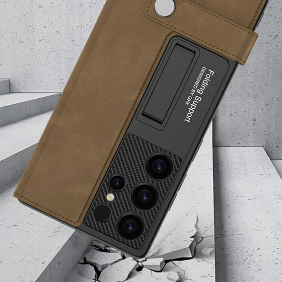 Flipové puzdro pre Samsung Galaxy S25 Ultra, GKK Card Slot Wallet, čierne