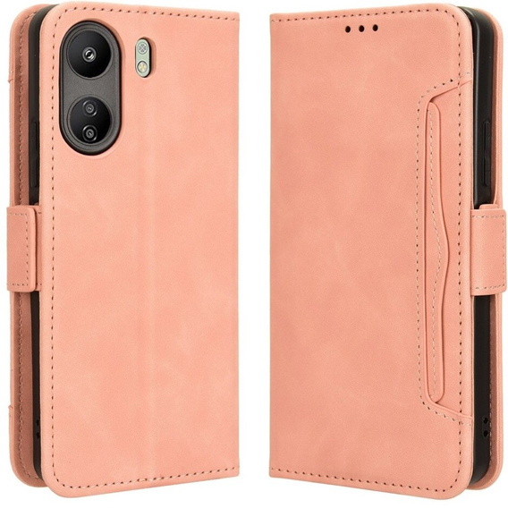 Klapkové puzdro pre Xiaomi Redmi 13C / Poco C65, Card Slot, ružové
