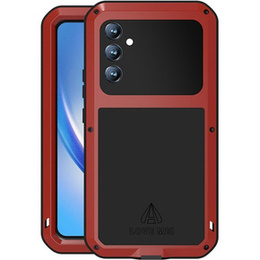 Love Mei Obal na mobil pre Samsung Galaxy A34 5G, armored with glass, červené