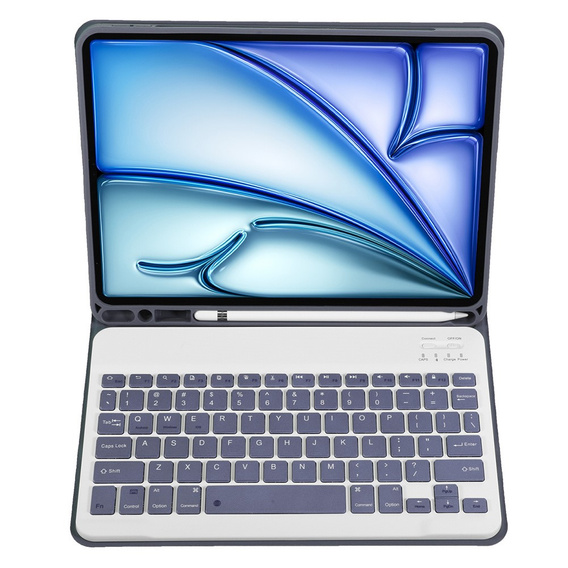 Puzdro + klávesnica Apple iPad Air 11" 6 gen. 2024, Leather Pen Slot, fialové