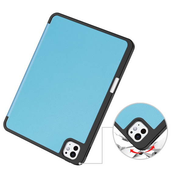 Puzdro pre iPad Pro 11" 2024 (5 gen.), Smartcase s priestorom pre stylus, modré