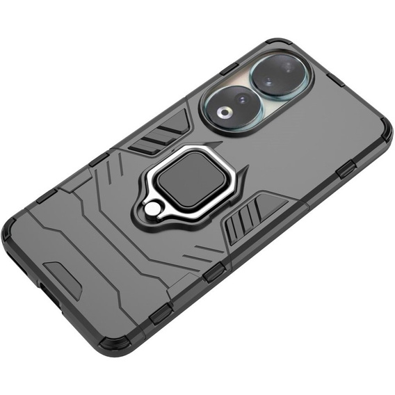 Obal na mobil pre Honor 90, Kickstand Ring, čierne