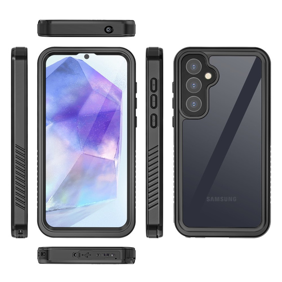 Vodotesné puzdro IP68 pre Samsung Galaxy A55 5G, Redpepper, čierne