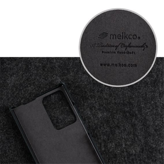 MELKCO flipové puzdro pre Samsung Galaxy Note 20 Ultra, kožené, flipové, čierne