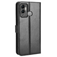 Klapkové puzdro pre Infinix Hot 12 Play 4G, Crazy Horse Wallet, čierne