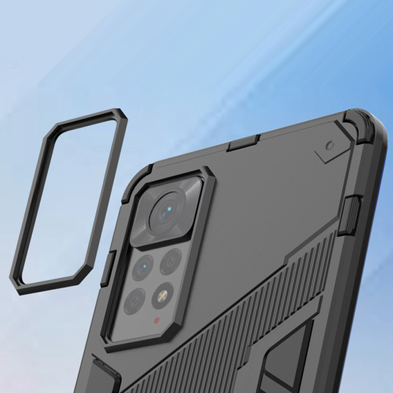 Puzdro pre Xiaomi Redmi Note 11 Pro 4G / 5G, Military kickstand, modré