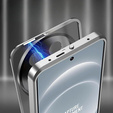 Puzdro pre Xiaomi 14 Ultra, Magnetic Dual Glass, strieborné