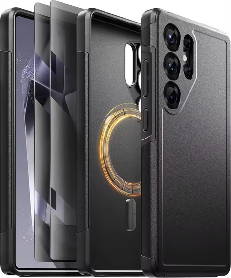 Puzdro pre Samsung Galaxy S25 Ultra, Tongate MECH Series Clip, čierne
