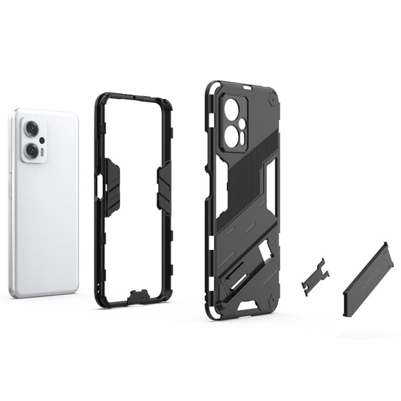 Puzdro pre Xiaomi Poco X4 GT 5G, Military kickstand, čierne