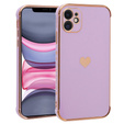 Obal na mobil pre Apple iPhone 11, Electro heart, fialové