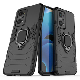 Obal na mobil pre Realme 8i, Kickstand Ring, čierne