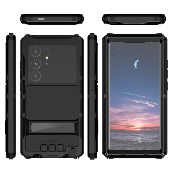 Obrnené puzdro pre Samsung Galaxy S25 Ultra, R-JUST, čierne