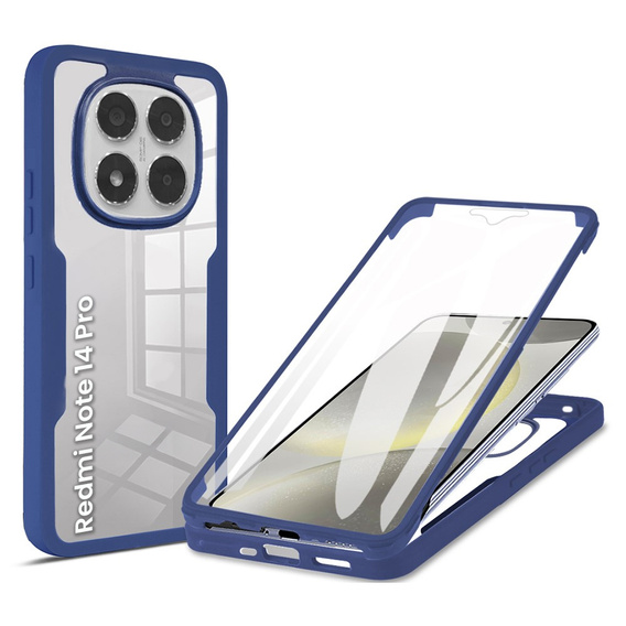 Puzdro pre Xiaomi Redmi Note 14 Pro 5G, Shockproof, s fóliou, tmavomodré