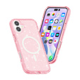 Puzdro pre iPhone 17, pre MagSafe, trblietavé, priesvitné ružové