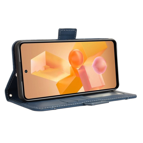 Klapkové puzdro pre Infinix Hot 40i, Card Slot, tmavomodré