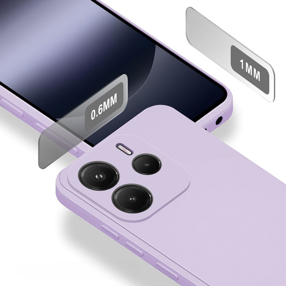 Obal na mobil pre Xiaomi Redmi Note 14 4G, Silicone Lite, fialové
