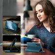 CASEME puzdro pre Samsung Galaxy S22 Ultra, Leather Wallet Case, zelený