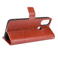 Klapkové puzdro pre Motorola Moto E20/E30/E40, Crazy Horse Wallet, hnedé