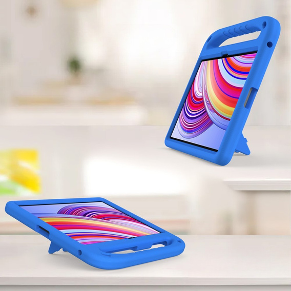 Detské puzdro pre Xiaomi Redmi Pad Pro / Xiaomi Poco Pad, s rukoväťou, modré