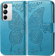 Klapkové puzdro pre Realme C71, Butterfly, modré