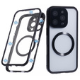 Magnetické puzdro Dual Glass MagSafe pre iPhone 16 Pro Max, čierne