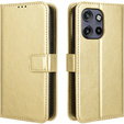 Klapkové puzdro pre Motorola Edge 50 Neo / Motorola ThinkPhone 25, Crazy Horse Wallet, zlaté