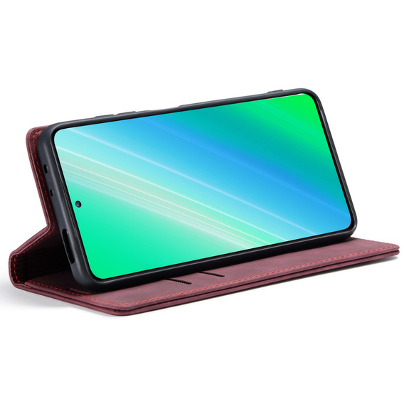 Puzdro pre Samsung Galaxy A54, ERBORD Vintage, peňaženka s chlopňou, červené