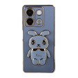 Puzdro pre Xiaomi Redmi Note 13 5G, Rabbit, modré + tvrdené sklo 9H
