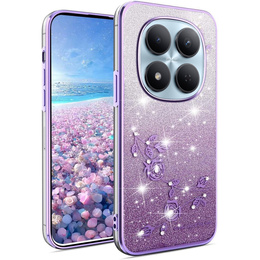 Puzdro Glitter Flower pre Xiaomi Redmi Note 15 Pro 5G
