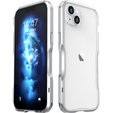 Puzdro LUPHIE pre iPhone 14 Plus, Armor Bumper, strieborné