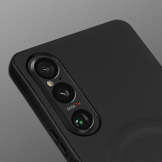 Obal na mobil pre Sony Xperia 1 VI, Leather Hybrid MagSafe, čierne