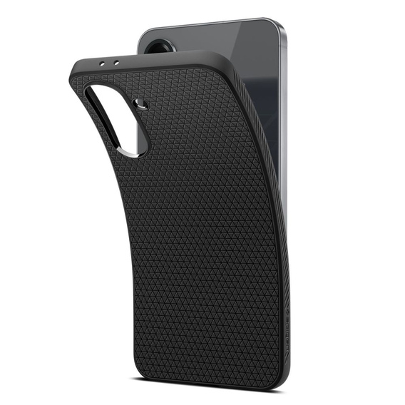 Puzdro Spigen pre Samsung Galaxy A56 5G, Liquid Air, čierne + tvrdené sklo 9H