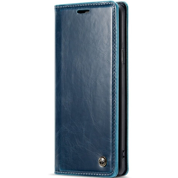 CASEME flipové puzdro pre Samsung Galaxy S9, Waxy Textured, modré