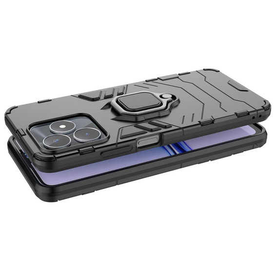Obal na mobil pre Realme C51, Kickstand Ring, čierne