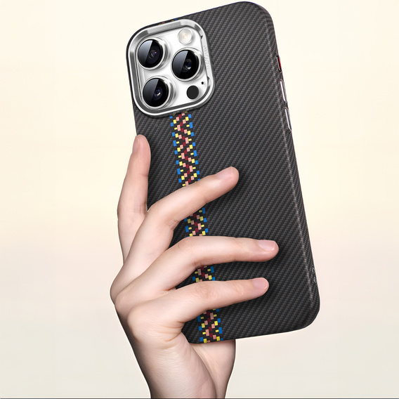 Puzdro pre iPhone 16 Pro Max, Carbon Fiber MagSafe, čierne