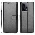 Klapkové puzdro pre Xiaomi Redmi Note 12 Pro+ 5G, Crazy Horse Wallet, čierne