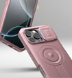 Obrnené puzdro pre iPhone 16 Pro Max, Dexnor CamProtect MagSafe, ružové (dva rámčeky)